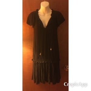 Juicy Couture Short Sleeve Ruffle Mini Dress.